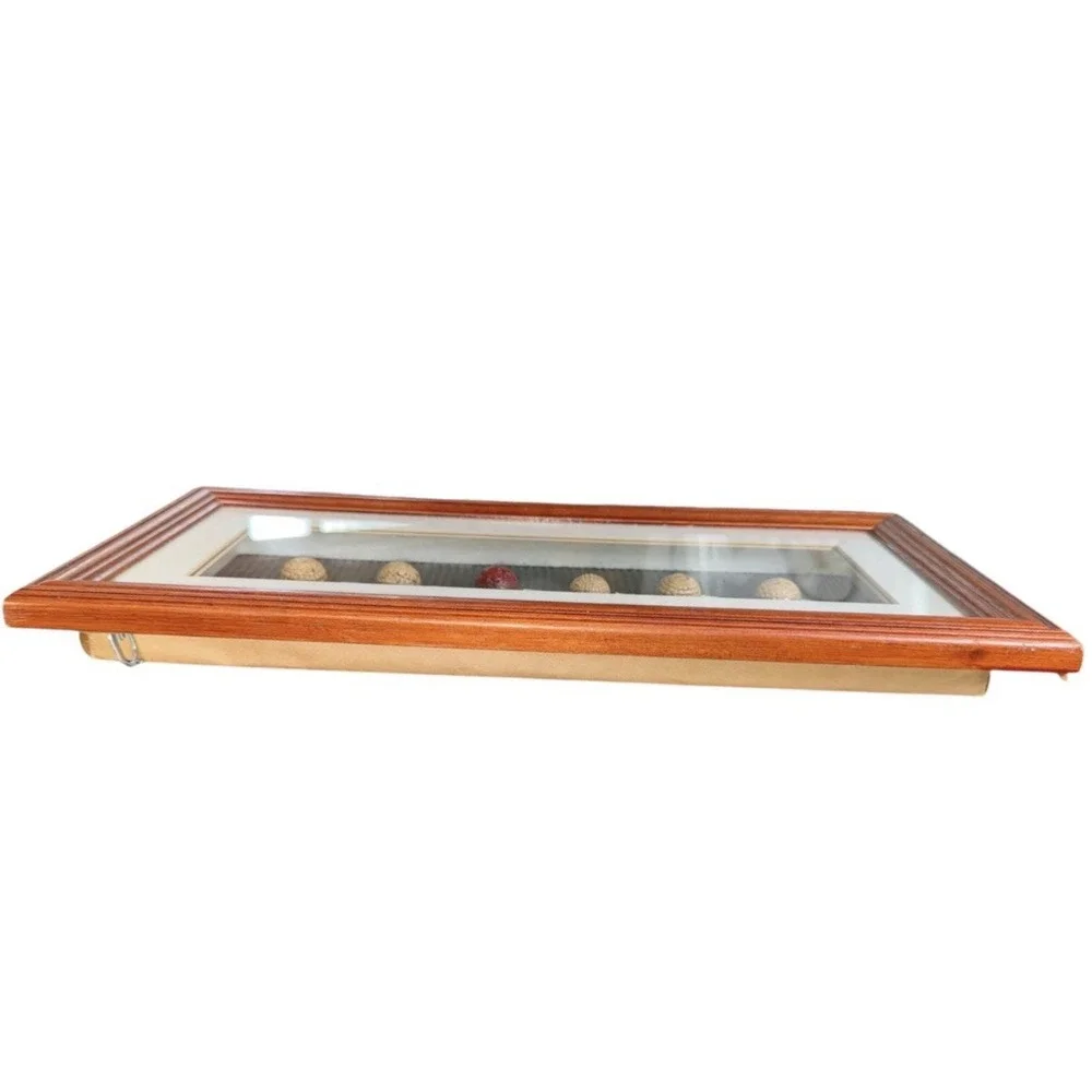Evolution of Golf Ball Display Frame 6‑Ball Shadow Box 17x8 Wall Decor